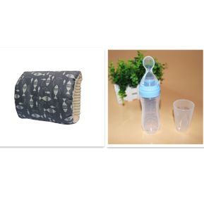 Adjustable Baby Cotton Nursing Arm Pillow Breastfeeding Washable Baby Infant Nursing Breastfeeding Pillow Cushion Arm Pad (Option: Gray Fish set-25X23CM)